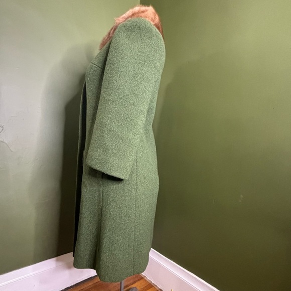 Vintage forstman frizelda MCM retro boucle fern green coat S - Picture 3 of 16